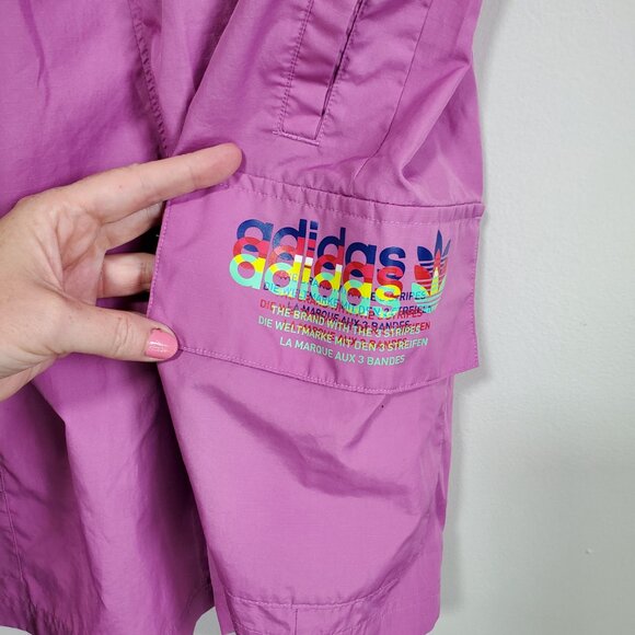 ADIDAS Hyperreal Cargo 9.5" Shorts Pull-On Utility Semi Pulse Lilac Men's Small - Picture 5 of 15